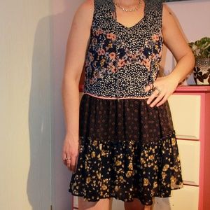 LAST CHANCE! Navy and Peach Women's Summer Dress